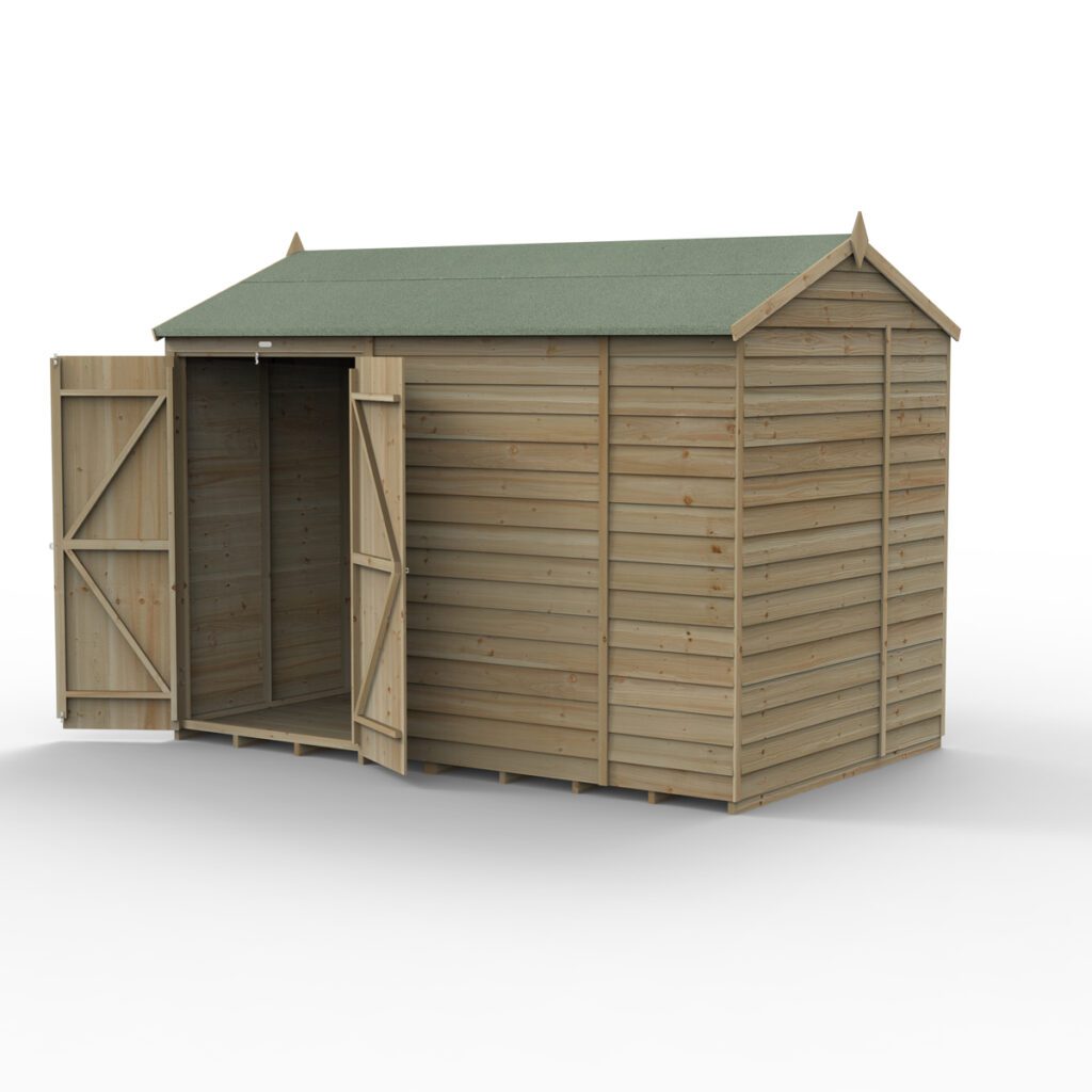 4LIFE Reverse Apex Shed 10×6 – Double Door – No Windows 5013053200940 2